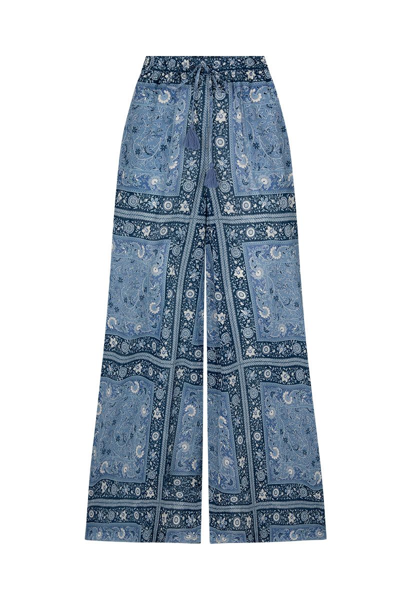 spell - sunshine bandit wide leg pant - chambray