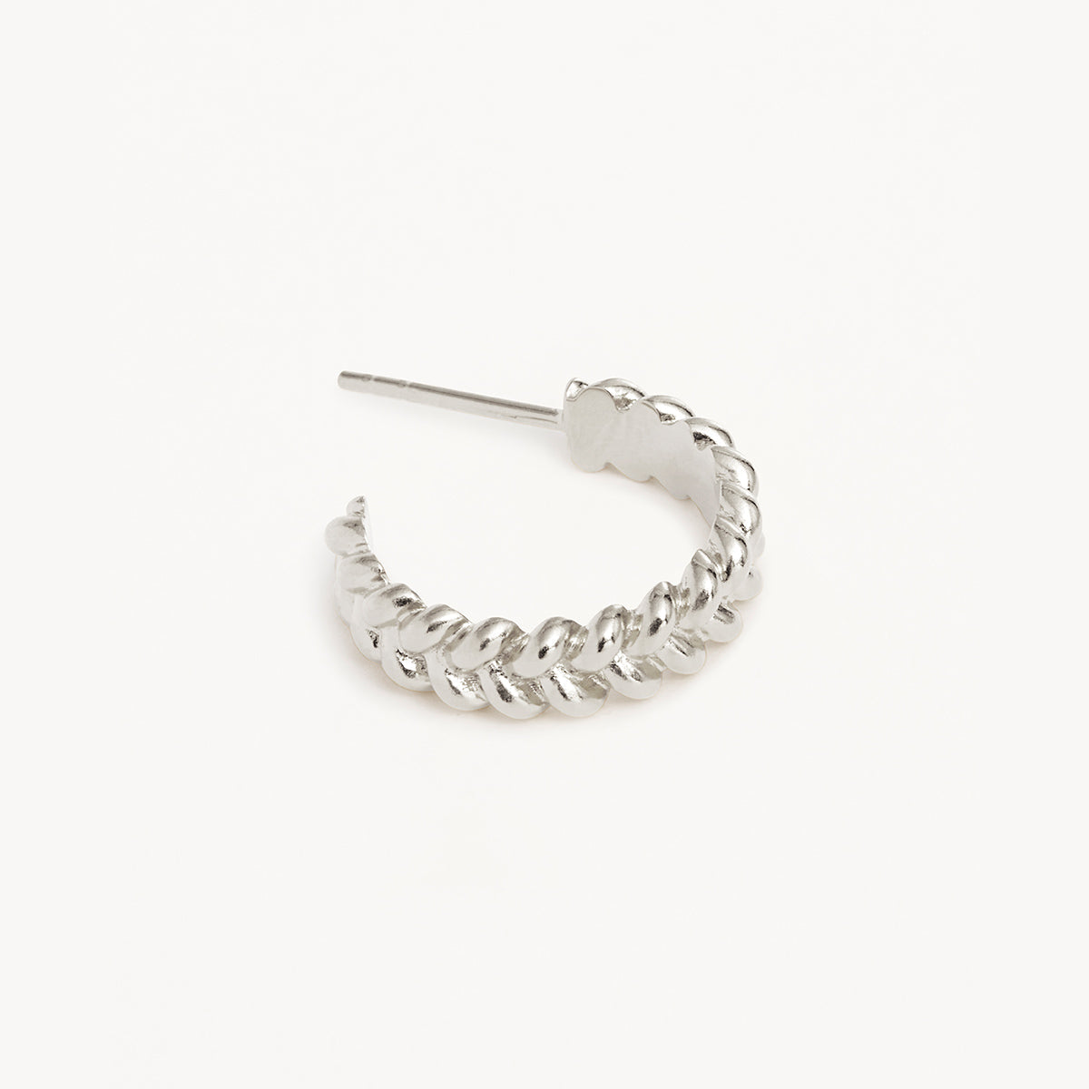 by charlotte - intertwined large hoops - silver