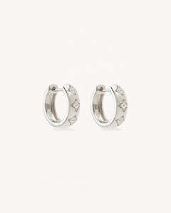 by charlotte - bloom with you lotus hoops - silver