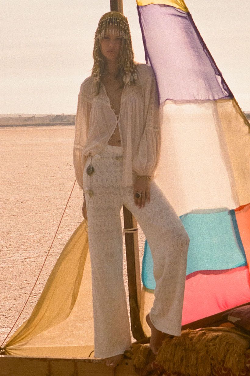 spell - siesta pant - white sand