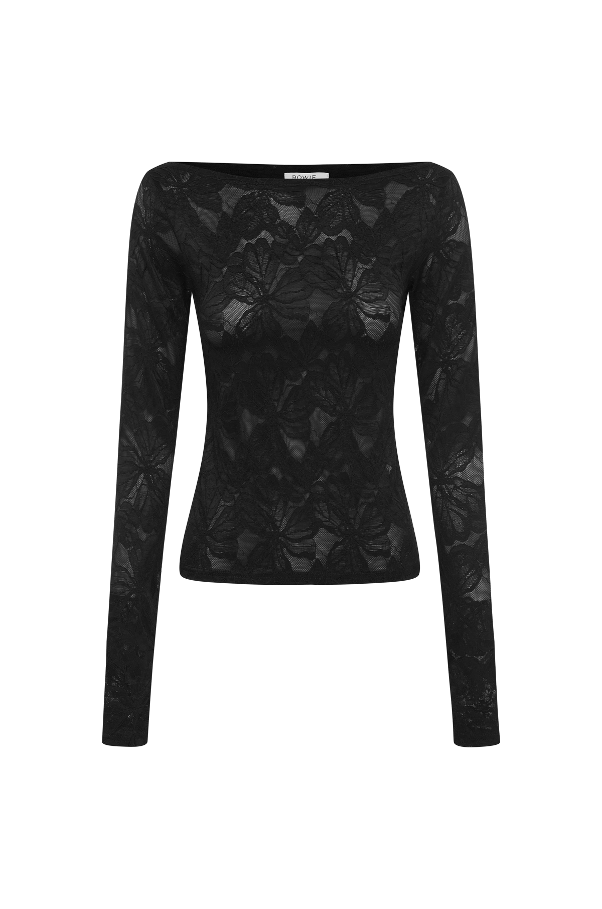 rowie the label - samantha lace top - noir