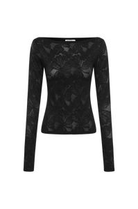 rowie the label - samantha lace top - noir