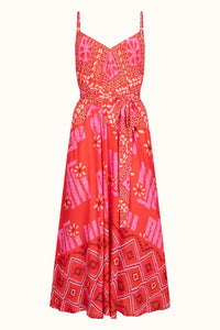 spell - libertine strappy maxi dress - cayenne