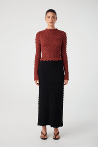 arcaa movement - suvi high neck top - half red