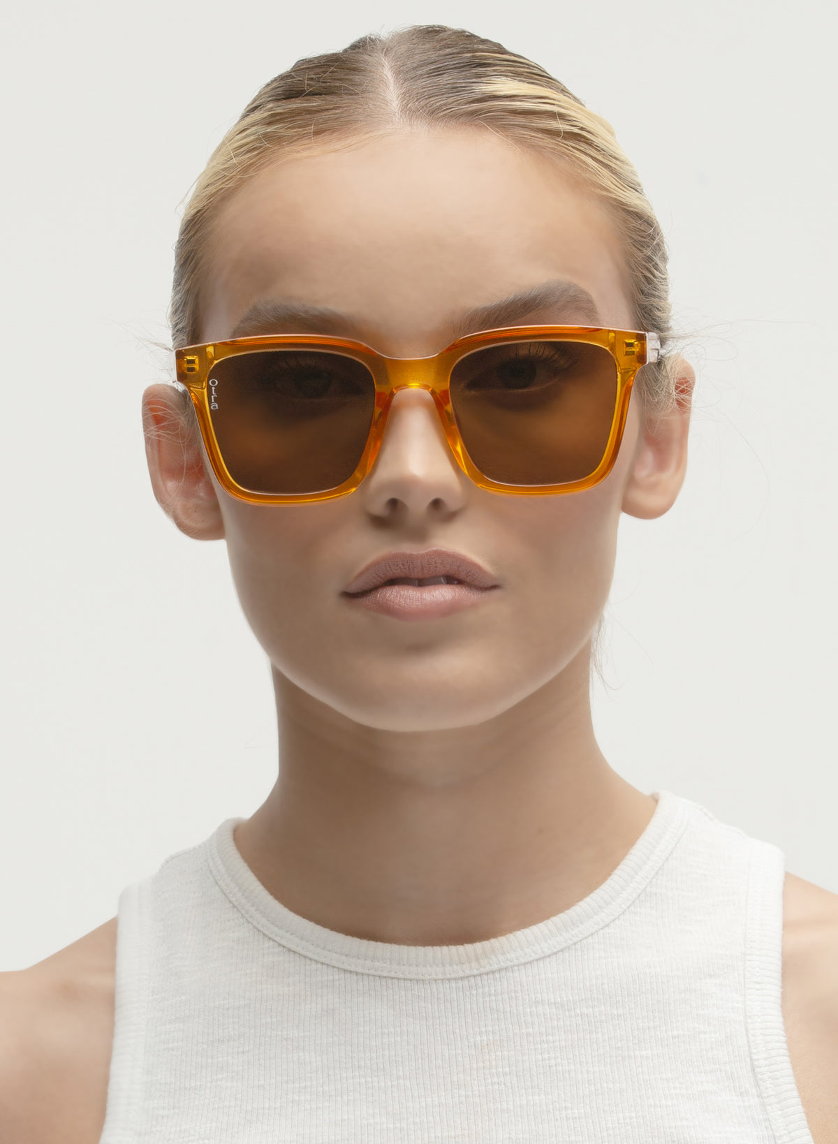 otra eyewear - fyn - translucent orane/brown
