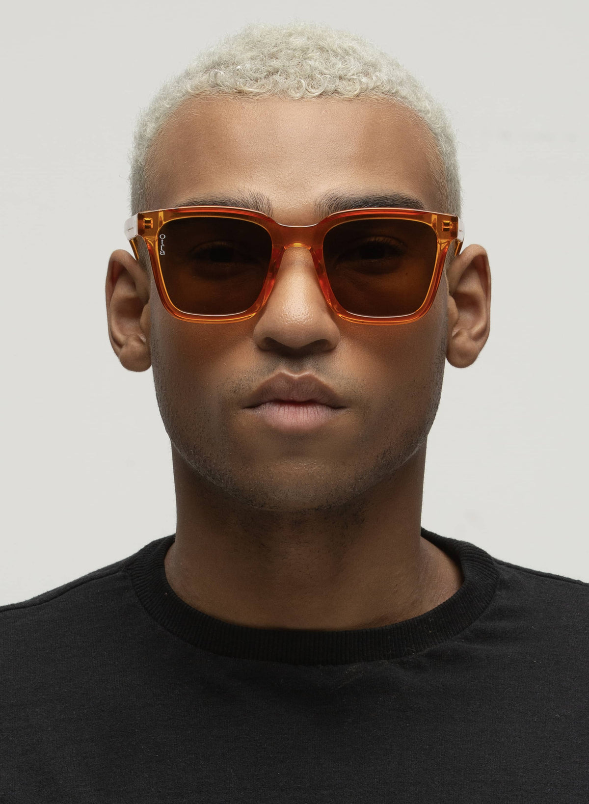otra eyewear - fyn - translucent orane/brown