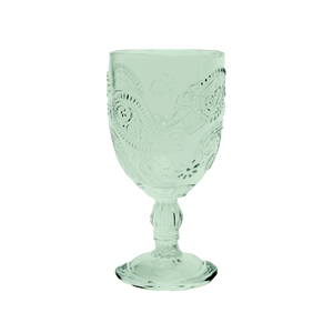 wandering folk - goblet glass set of 2 - peppermint