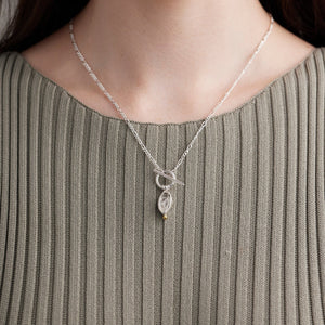 tonimay- herkimer diamond necklace - silver