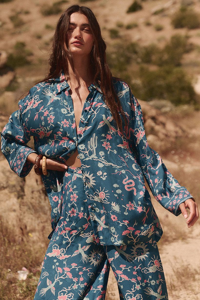 spell - desert bandita shirt - cobalt