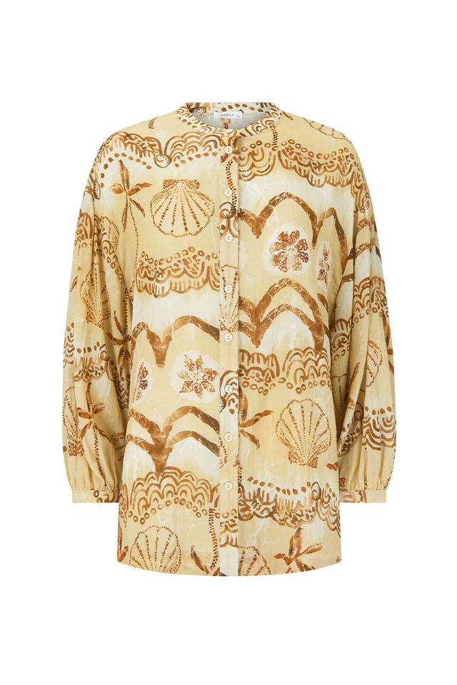 spell - mermaid cove shirt - tan