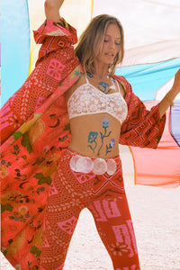 spell - libertine reversible robe - cayenne