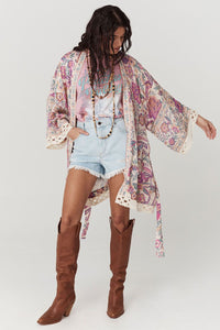 spell - mojave lily short robe - opal