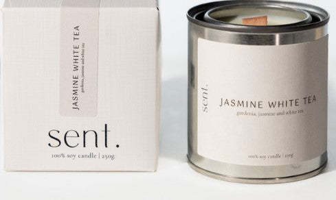 sent studio - jasmine white tea candle
