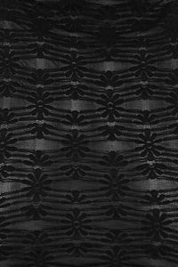 rowie the label - galo flower lace mini dress - noir