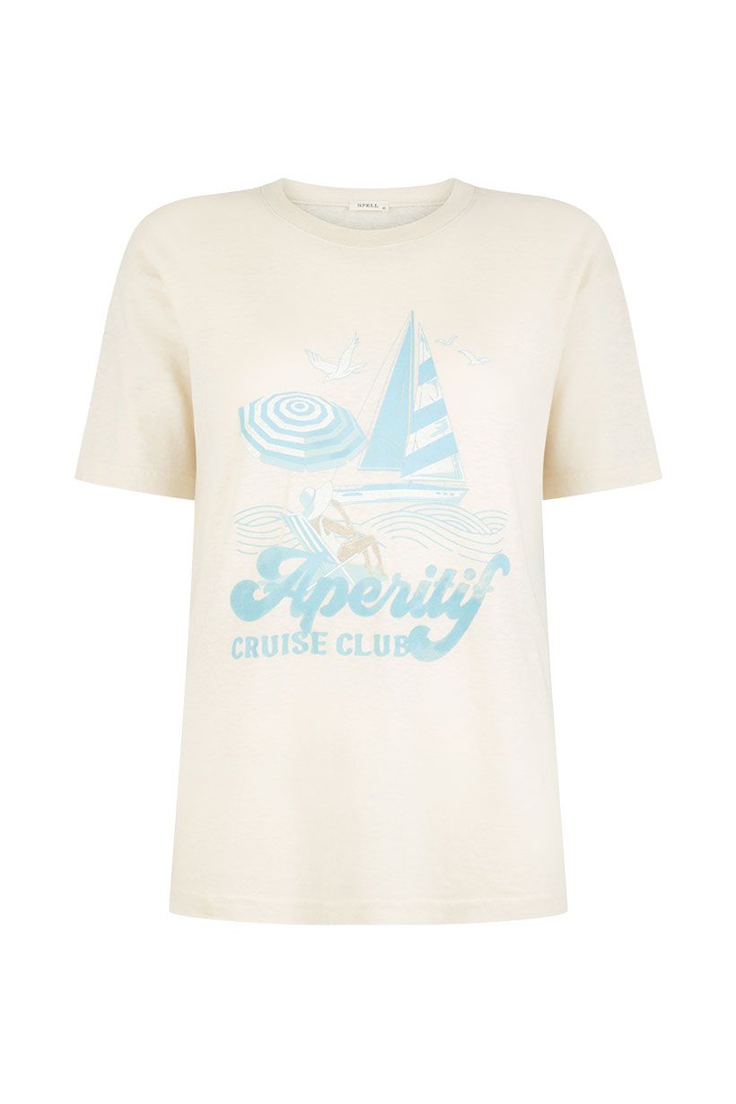 spell - cruise club tee - antique white