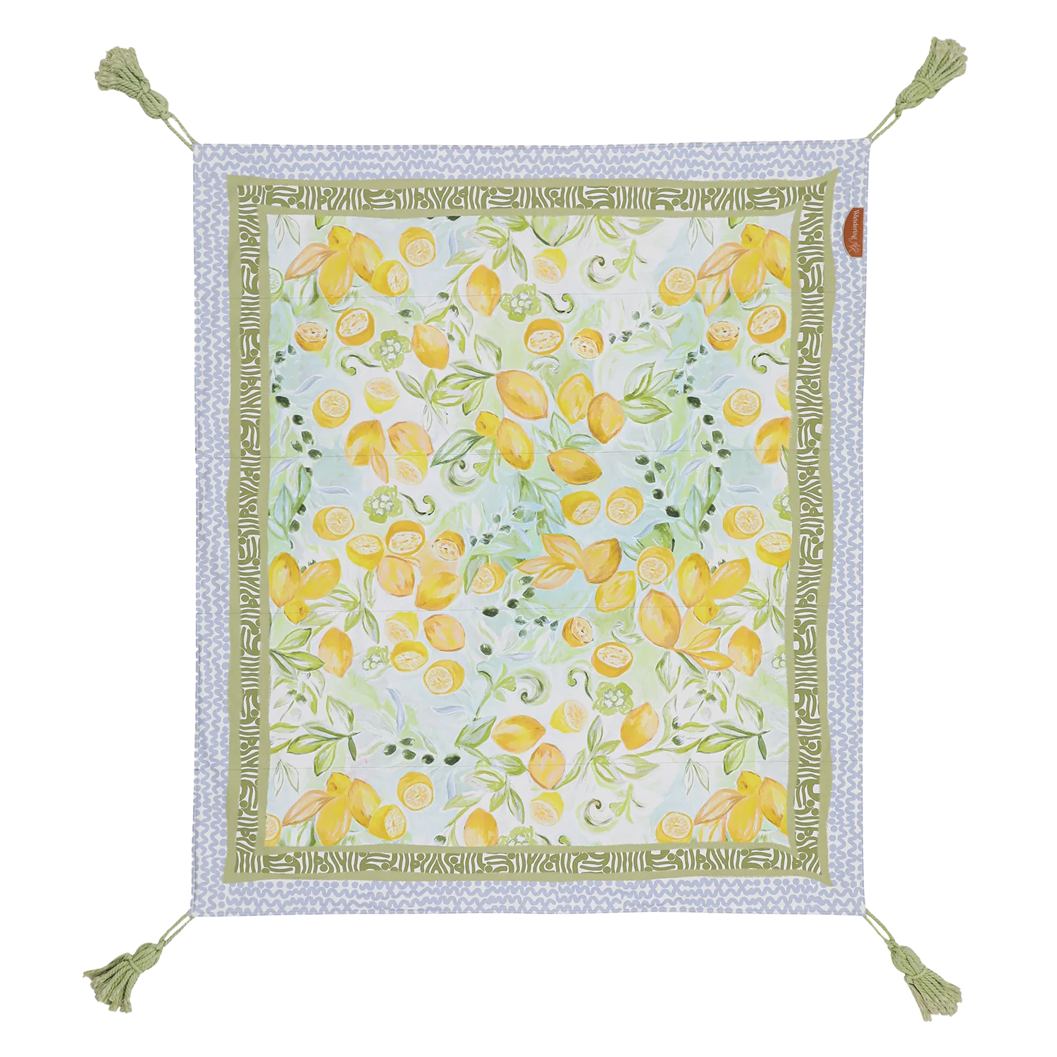 wandering folk - le lemon picnic rug - olive