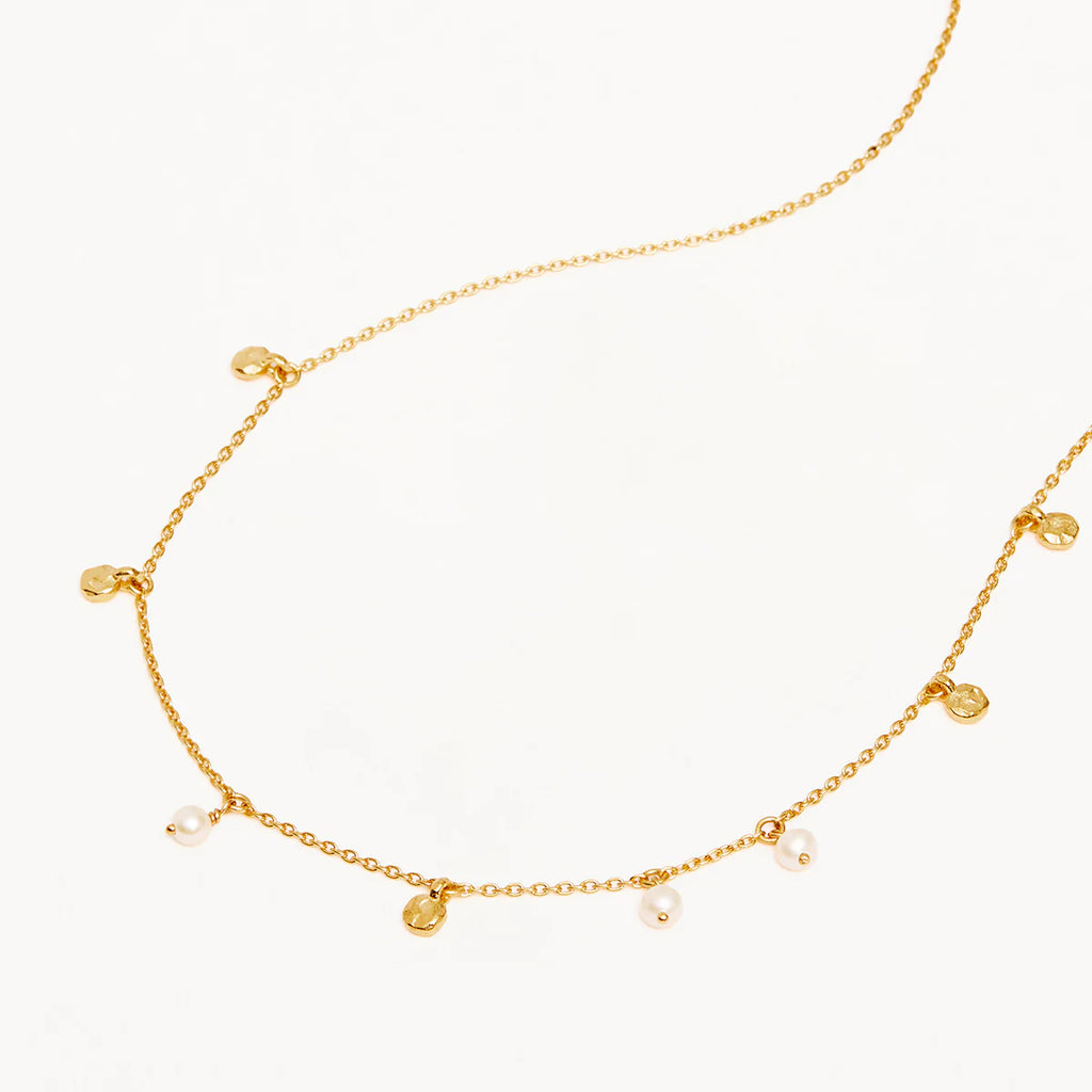 by charlotte - endless grace pearl choker - gold