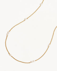 by charlotte - serene dreams pearl choker - gold