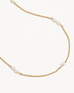 by charlotte - serene dreams pearl choker - gold