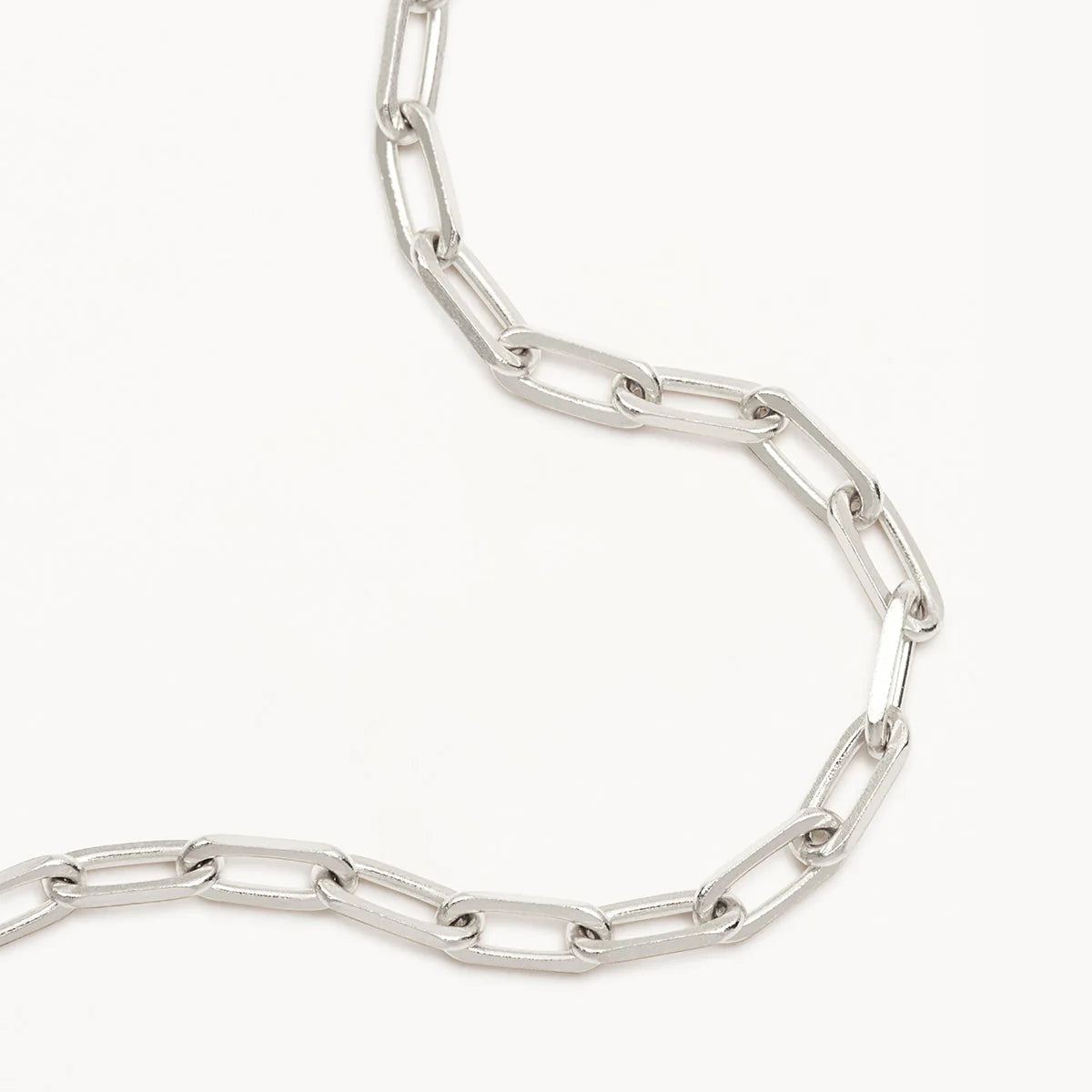 by charlotte - 18" link chain necklace - silver