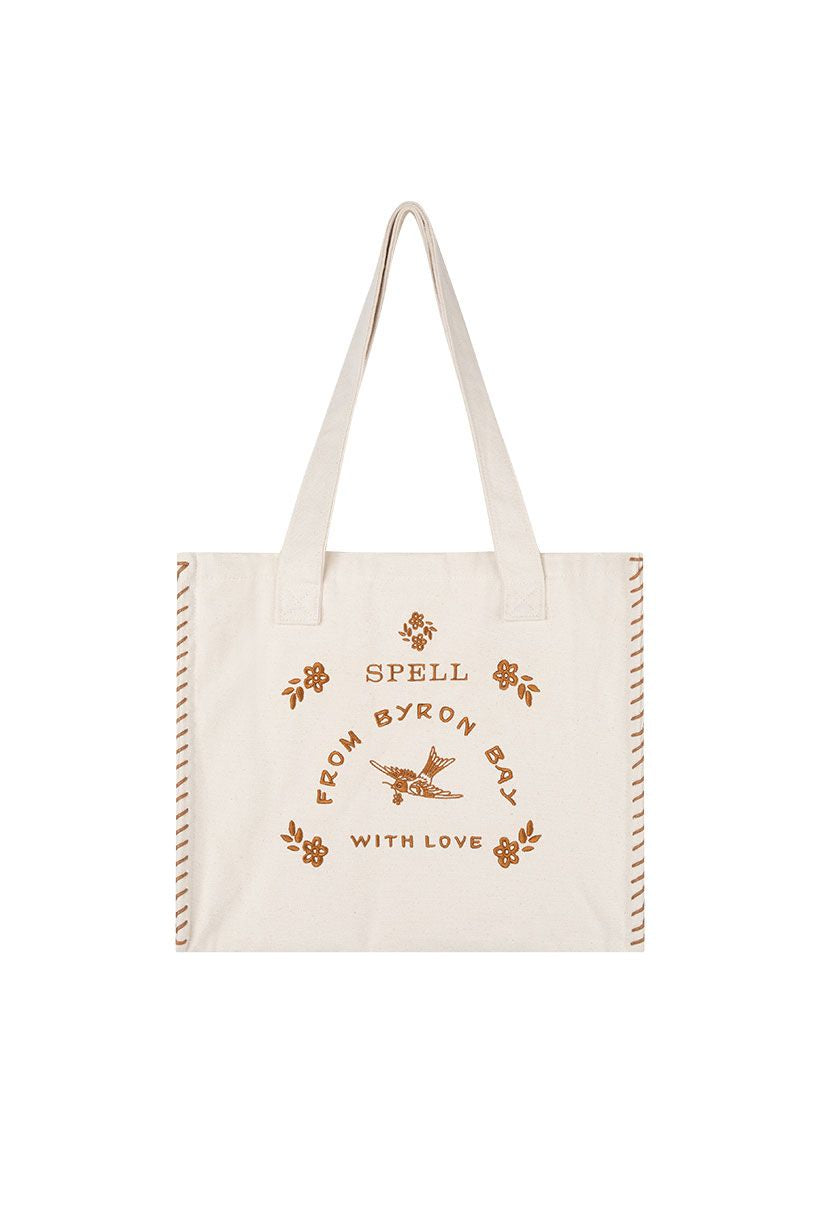 spell - holiday tote bag - rope