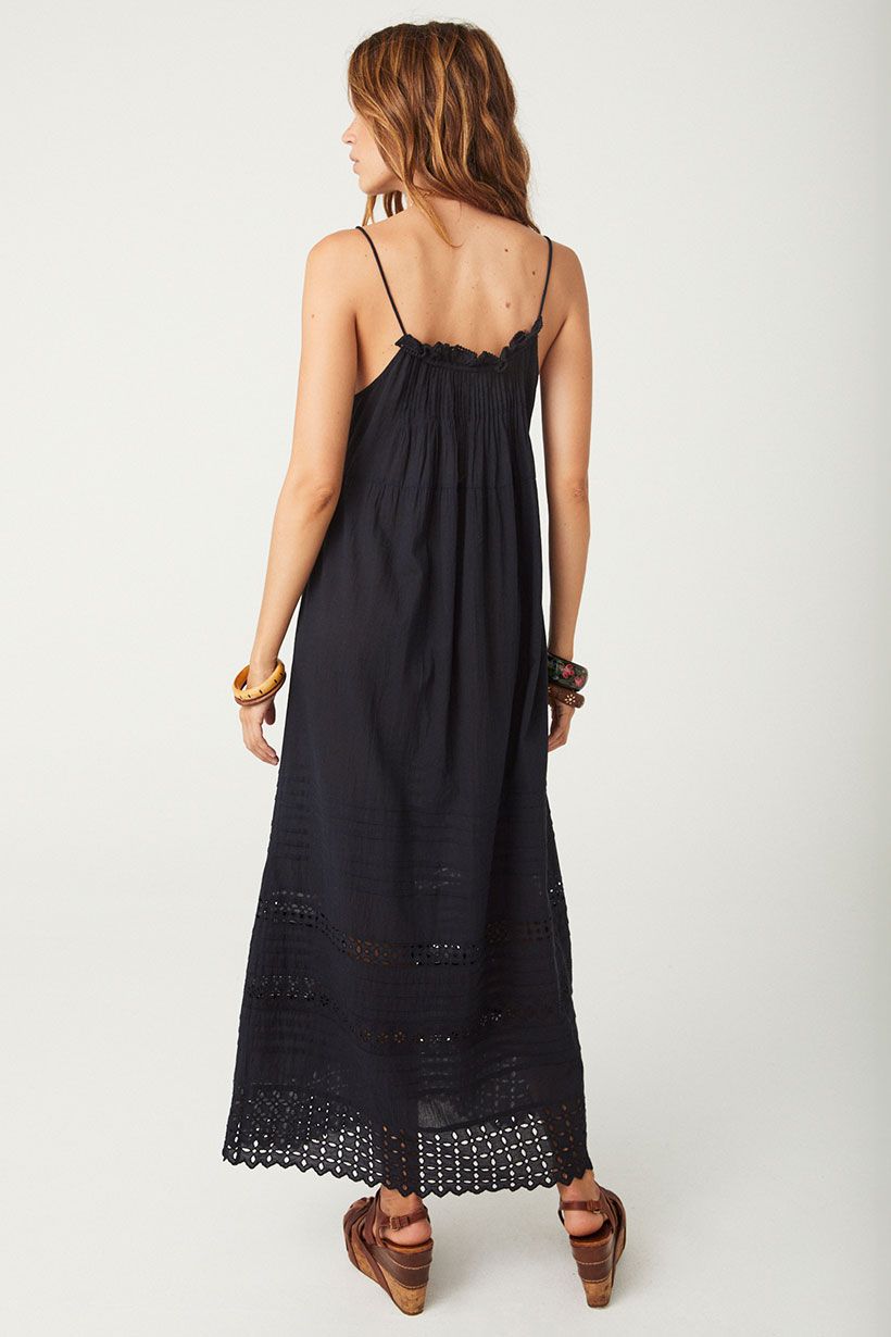 spell - love in the afternoon lace maxi dress - midnight rose