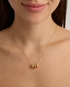 by charlotte - intertwined petal charm - gold