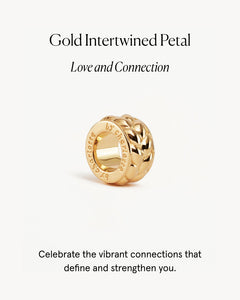 by charlotte - intertwined petal charm - gold