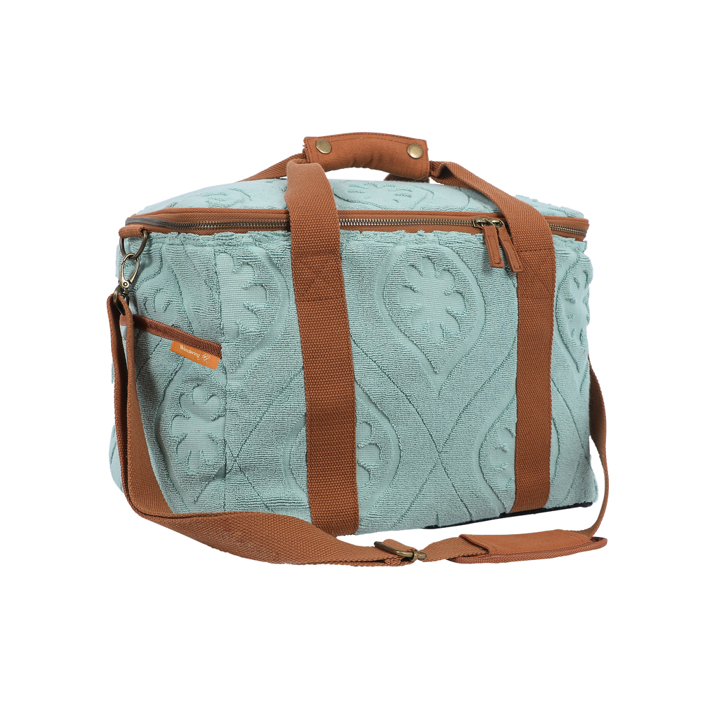 wandering folk - terry large cooler bag - peppermint