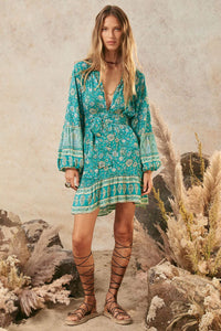 spell - elysian tunic dress - jade