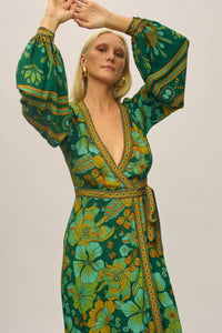 nine lives bazaar - allure maxi dress - emerald