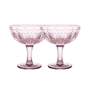 wandering folk - margarita glasses set of 2 - primrose