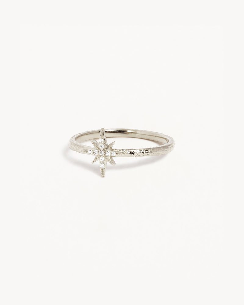 by charlotte - starlight ring - silver