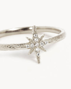 by charlotte - starlight ring - silver