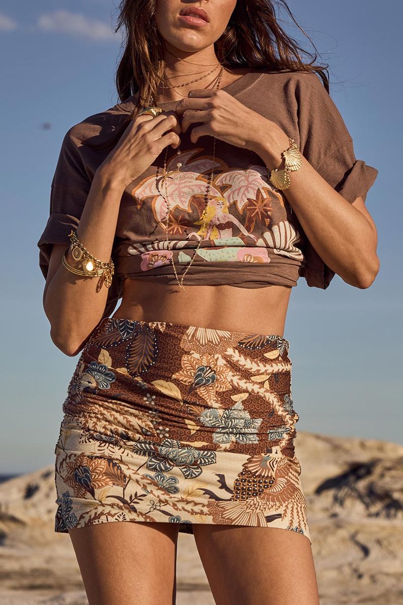 spell - volcano goddess mini skirt - coconut