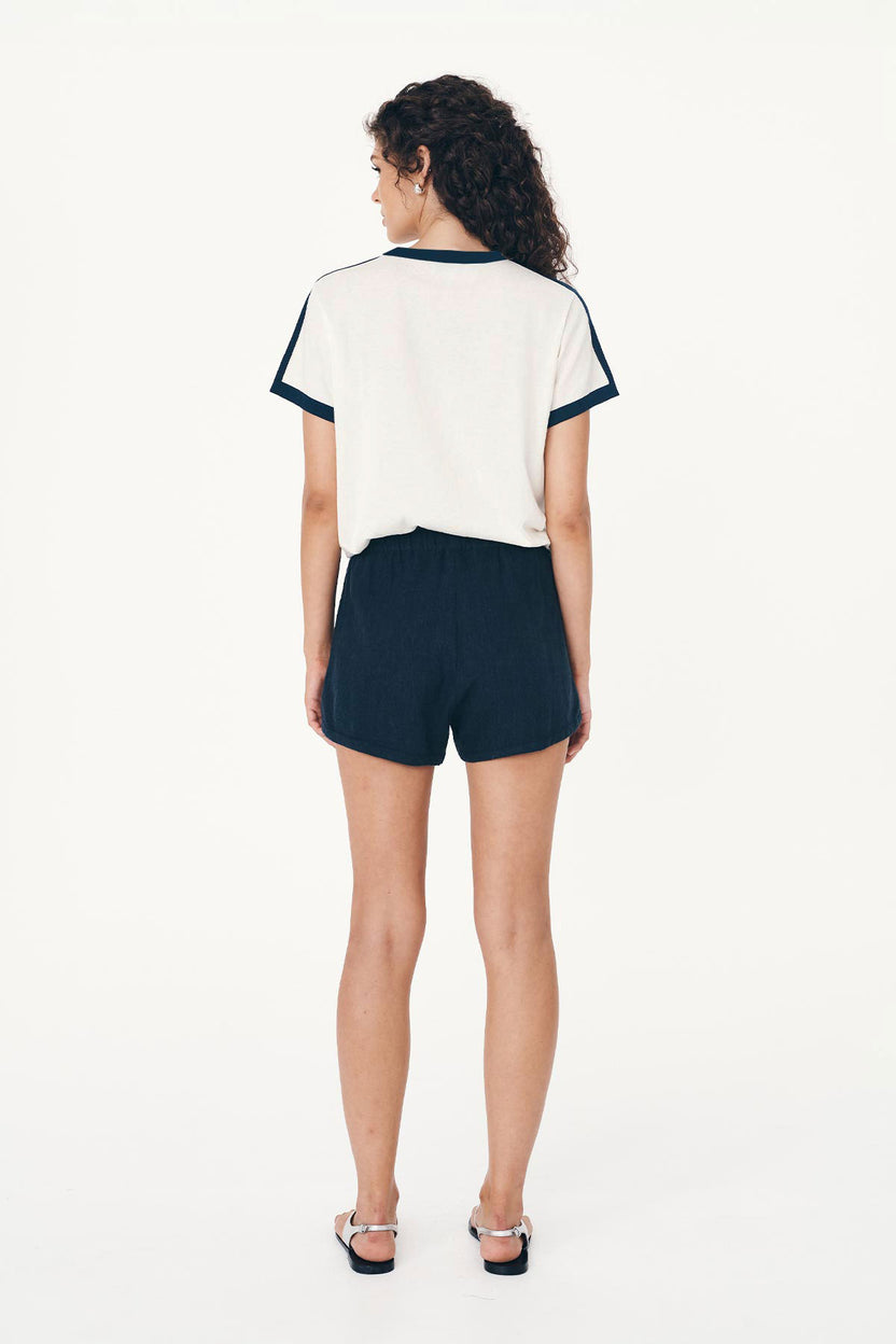 rowie the label - simone linen shorts - ink