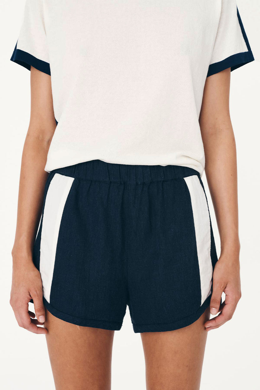 rowie the label - simone linen shorts - ink