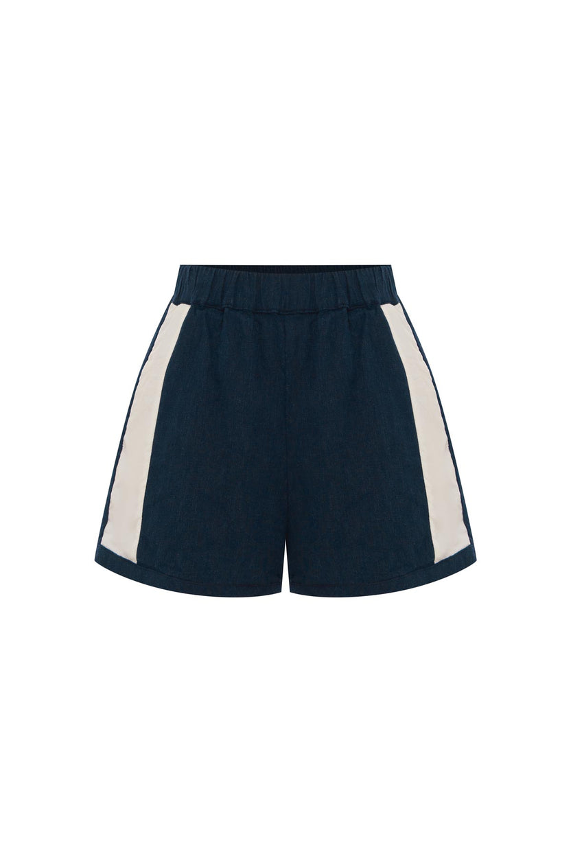 rowie the label - simone linen shorts - ink