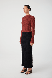 arcaa movement - suvi high neck top - half red