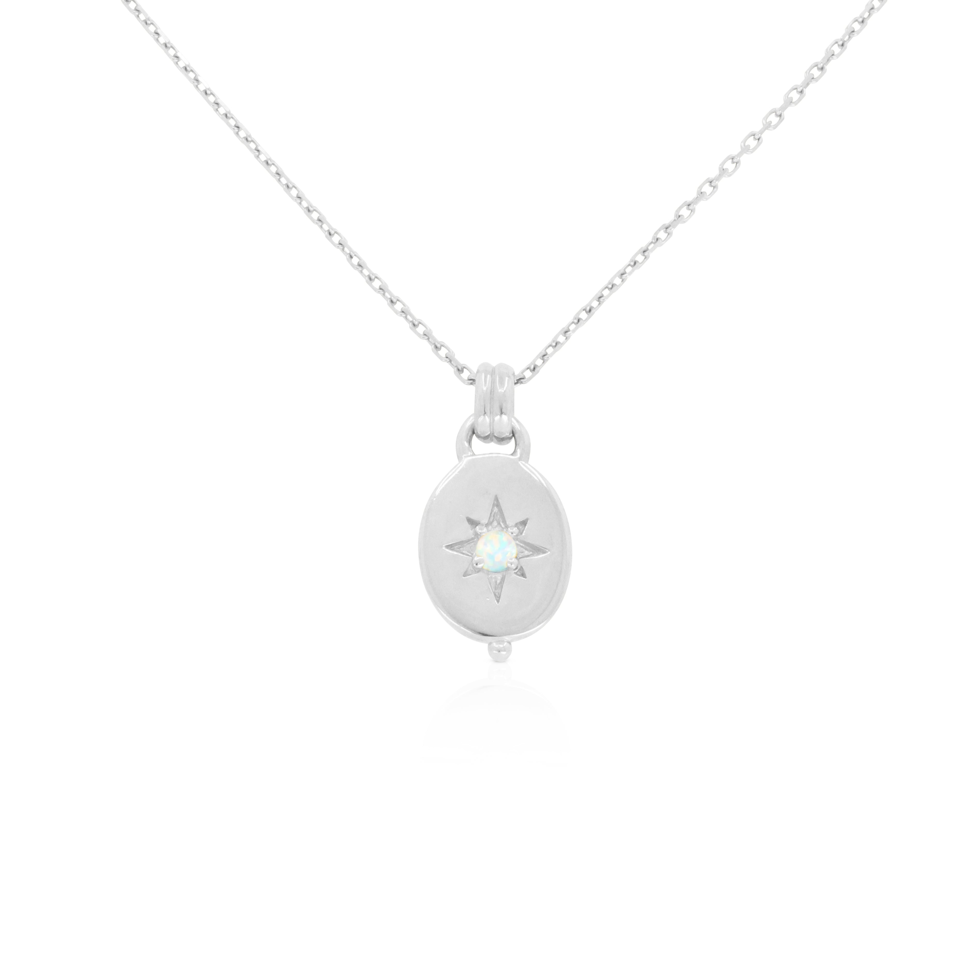 tonimay - alina opal necklace - silver