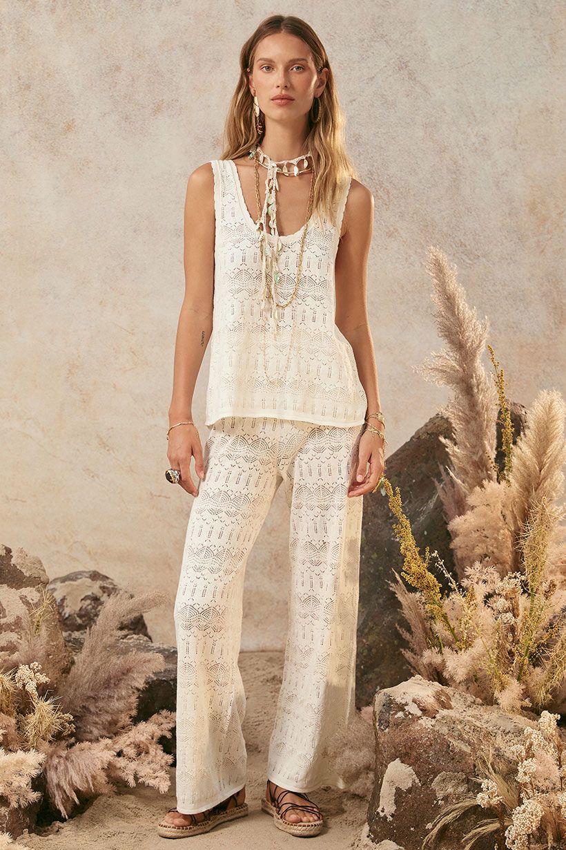 spell - siesta pant - white sand