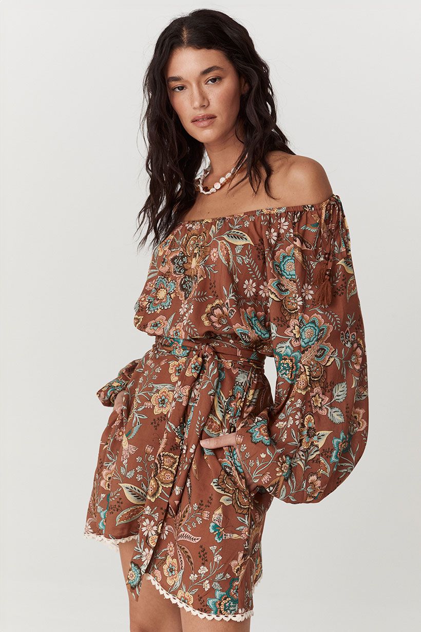 spell - mojave lily tunic dress - amber