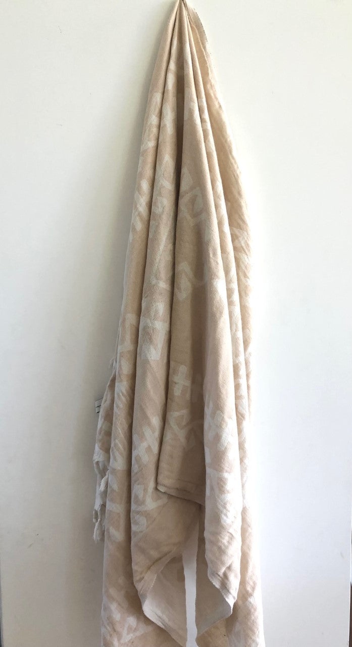 salty shadow - turkish towel aztec - sand