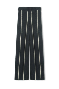 zulu & zephyr - charcoal stripe knit pant