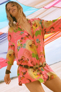 spell - libertine shirt dress - cayenne