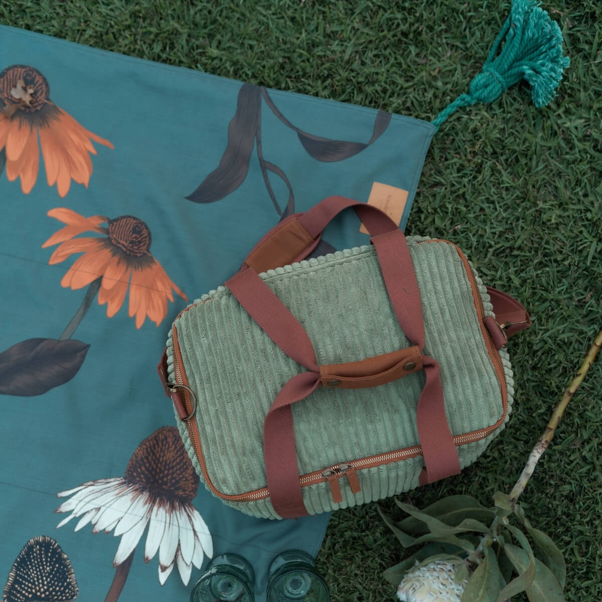 wandering folk - glades picnic rug - willow