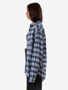 thrills -friendly service flannel shirt - iceberg