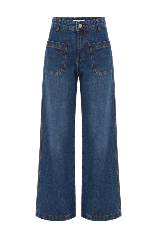 rowie the label - jahmain straight jeans - classic indigo