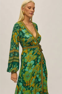 nine lives bazaar - allure maxi dress - emerald