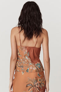 spell - mojave lily lace up cami -amber